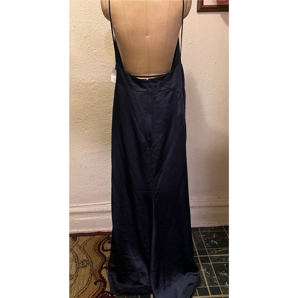 Dessy Collection Cowl-Neck Draped Wrap Maxi Dress With Front Slit NWT Size 24W - Picture 8 of 11